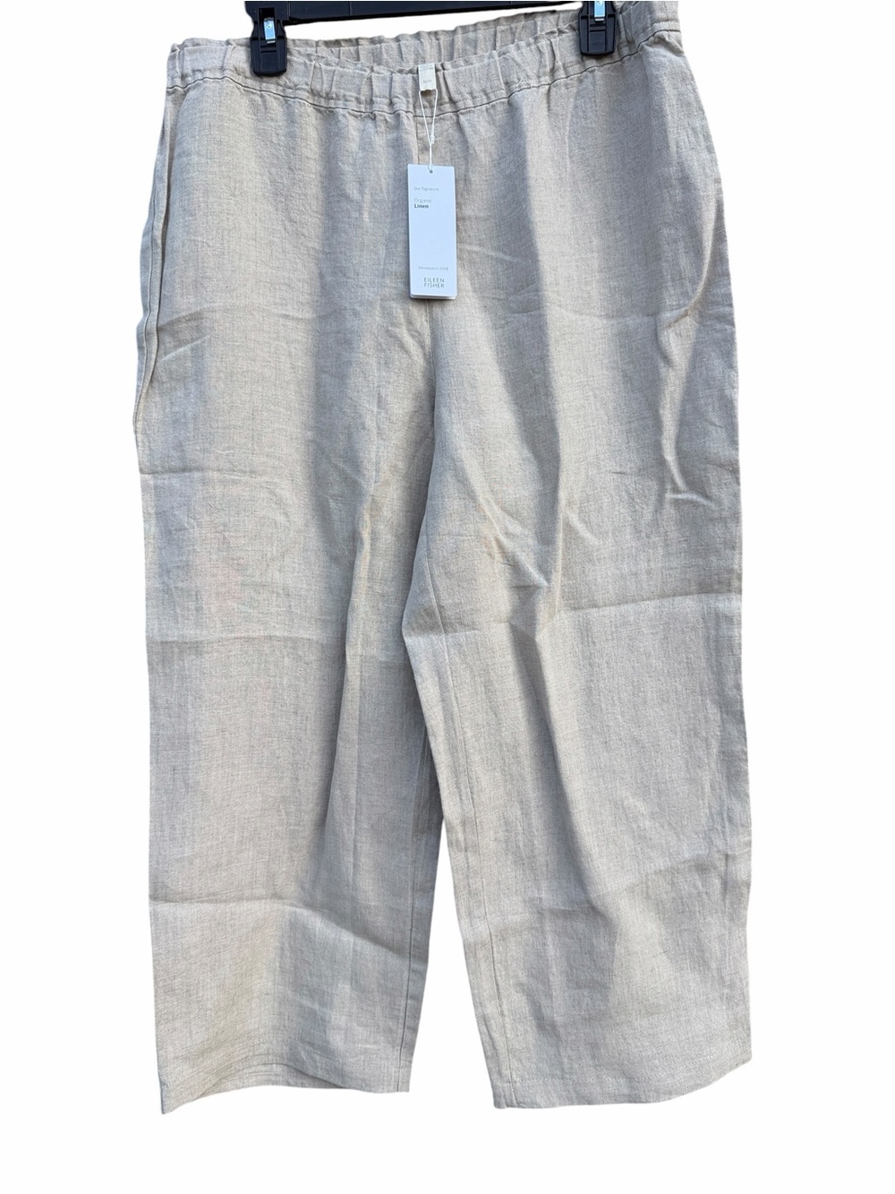 Eileen Fisher Organic Linen Cropped Pants size medium NEW